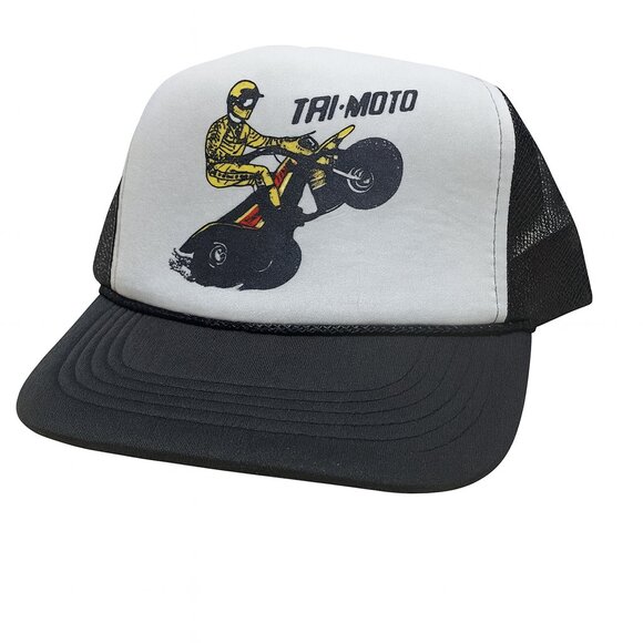 Retro Yamaha TRI-MOTO Trucker Hat Vintage Style 3-Wheeler Racing Hat Unworn 80’s - Picture 7 of 7